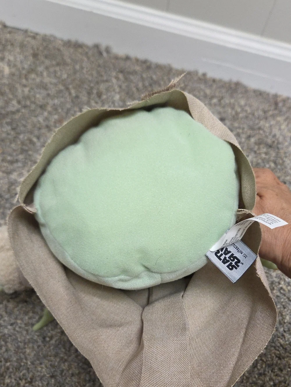 Star Wars Green Grogu Plush with Beige Coat Mandalorian 11